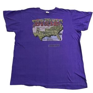The United States of Dixie Unisex T Shirt Top NasshVille Short Sleeve Purple XL